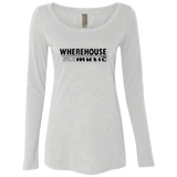 Wherehouse Music NL6731 Ladies' Triblend LS Scoop