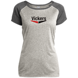 Vickers Black LST362 Ladies Heather on Heather Performance T-Shirt