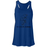 St. Louis Hawks Black B8800 Flowy Racerback Tank