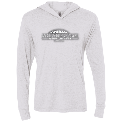 Checkerdome White NL6021 Unisex Triblend LS Hooded T-Shirt