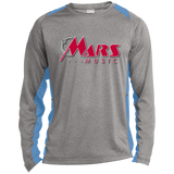 Mars Music ST361LS Long Sleeve Heather Colorblock Poly T-Shirt