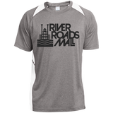 River Roads Mall ST361 Heather Colorblock Poly T-Shirt