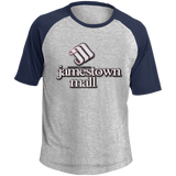 Jamestown Mall White T201 SS Colorblock Raglan Jersey