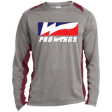 Pro Wings Long Sleeve Heather Colorblock Poly T-Shirt