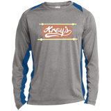 Kreys ST361LS Long Sleeve Heather Colorblock Poly T-Shirt