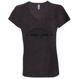 Checkerdome Black B6005 Ladies' Jersey V-Neck T-Shirt