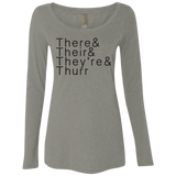 There Their Thurr NL6731 Ladies' Triblend LS Scoop