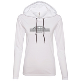 Checkerdome White 887L Ladies' LS T-Shirt Hoodie