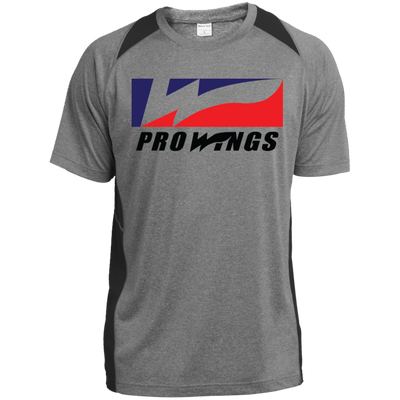 Pro Wings Heather Colorblock Poly T-Shirt