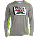 ST361LS Long Sleeve Heather Colorblock Poly T-Shirt