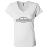 Checkerdome White B6005 Ladies' Jersey V-Neck T-Shirt