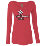 Jamestown Mall White NL6731 Ladies' Triblend LS Scoop