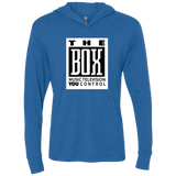 The Box White NL6021 Unisex Triblend LS Hooded T-Shirt