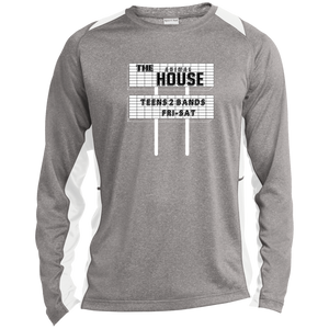 Animal House ST361LS Long Sleeve Heather Colorblock Poly T-Shirt