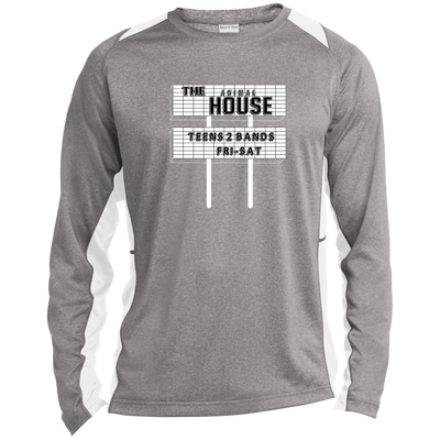 Animal House ST361LS Long Sleeve Heather Colorblock Poly T-Shirt