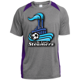 St. Louis Steamers White ST361 Heather Colorblock Poly T-Shirt