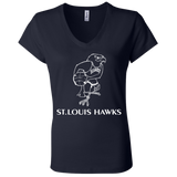 St. Louis Hawks White B6005 Ladies' Jersey V-Neck T-Shirt