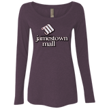 Jamestown Mall White NL6731 Ladies' Triblend LS Scoop