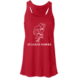 St. Louis Hawks White B8800 Flowy Racerback Tank