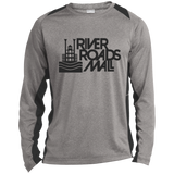 River Roads Mall ST361LS Long Sleeve Heather Colorblock Poly T-Shirt