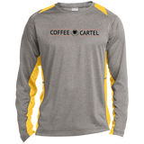 Coffee Cartel ST361LS Long Sleeve Heather Colorblock Poly T-Shirt