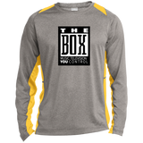 The Box ST361LS Long Sleeve Heather Colorblock Poly T-Shirt