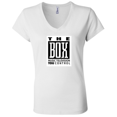 The Box White B6005 Ladies' Jersey V-Neck T-Shirt