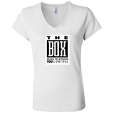 The Box White B6005 Ladies' Jersey V-Neck T-Shirt