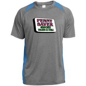 Penny Saver ST361 Heather Colorblock Poly T-Shirt