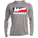 Pro Wings Long Sleeve Heather Colorblock Poly T-Shirt