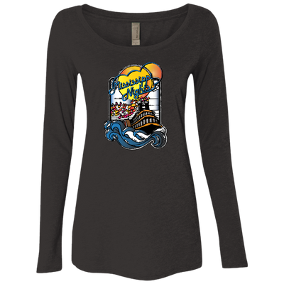 Mississippi Nights NL6731 Ladies' Triblend LS Scoop