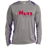 Mars Music ST361LS Long Sleeve Heather Colorblock Poly T-Shirt