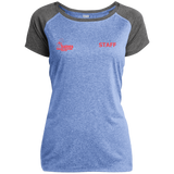 Saints Staff LST362 Ladies Heather on Heather Performance T-Shirt