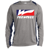 Pro Wings Long Sleeve Heather Colorblock Poly T-Shirt