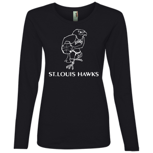 St. Louis Hawks White 884L Ladies' Lightweight LS T-Shirt