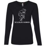 St. Louis Hawks White 884L Ladies' Lightweight LS T-Shirt