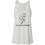 St. Louis Hawks Black B8800 Flowy Racerback Tank