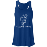 St. Louis Hawks White B8800 Flowy Racerback Tank