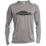 Checkerdome Black ST361LS Long Sleeve Heather Colorblock Poly T-Shirt