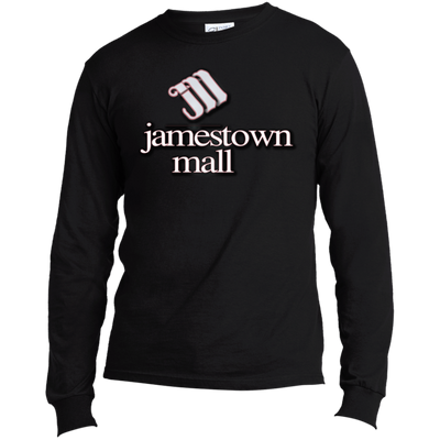 Jamestown Mall White USA100LS Long Sleeve Made in the US T-Shirt