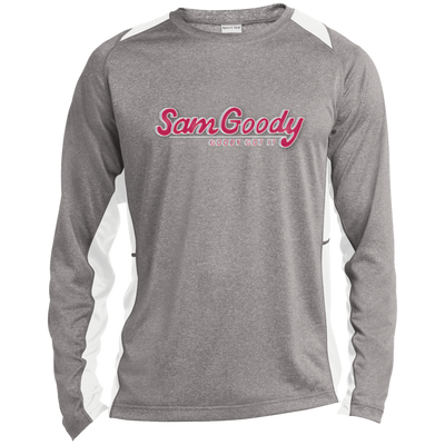 Sam Goody ST361LS Long Sleeve Heather Colorblock Poly T-Shirt