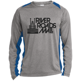 River Roads Mall ST361LS Long Sleeve Heather Colorblock Poly T-Shirt