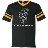 St. Louis Hawks White 360 V-Neck Sleeve Stripe Jersey