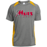 Mars Music ST361 Heather Colorblock Poly T-Shirt