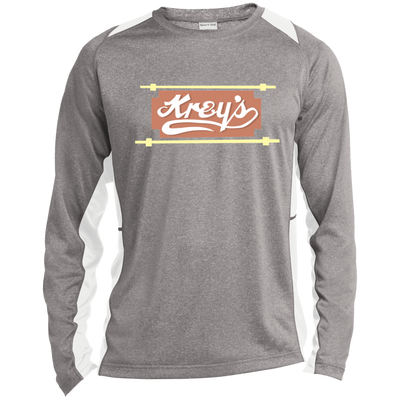 Kreys ST361LS Long Sleeve Heather Colorblock Poly T-Shirt