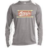 Kreys ST361LS Long Sleeve Heather Colorblock Poly T-Shirt