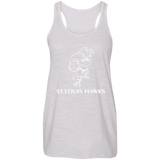 St. Louis Hawks White B8800 Flowy Racerback Tank