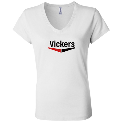 Vickers Black B6005 Ladies' Jersey V-Neck T-Shirt