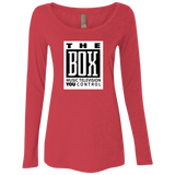 The Box White NL6731 Ladies' Triblend LS Scoop