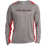 Coffee Cartel ST361LS Long Sleeve Heather Colorblock Poly T-Shirt